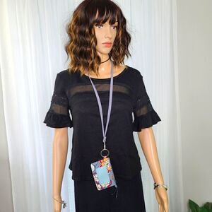 Vera Bradley ID/Coin Bag with Lanyard